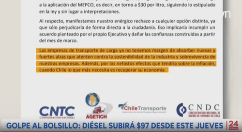 Raúl Clavero advierte que el alza del diésel presionará los costos del transporte y la cadena logística